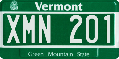 VT license plate XMN201
