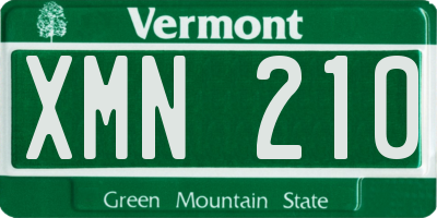 VT license plate XMN210