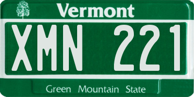 VT license plate XMN221
