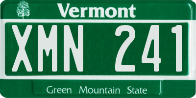 VT license plate XMN241