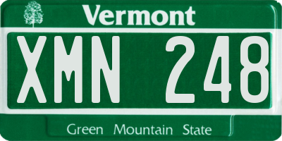 VT license plate XMN248