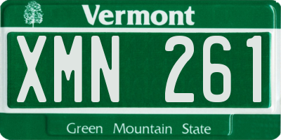 VT license plate XMN261