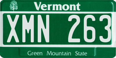 VT license plate XMN263