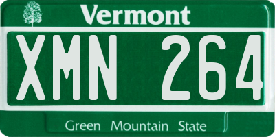 VT license plate XMN264