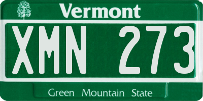 VT license plate XMN273