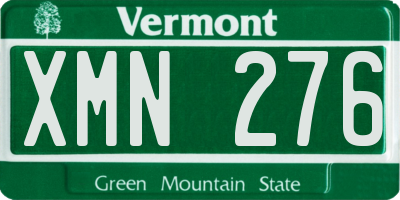 VT license plate XMN276