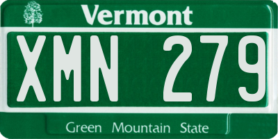 VT license plate XMN279