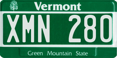 VT license plate XMN280