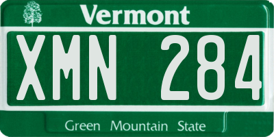 VT license plate XMN284