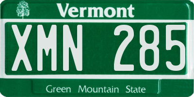 VT license plate XMN285