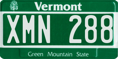 VT license plate XMN288