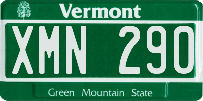 VT license plate XMN290
