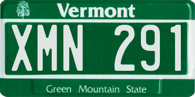 VT license plate XMN291