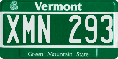 VT license plate XMN293