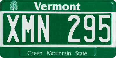 VT license plate XMN295