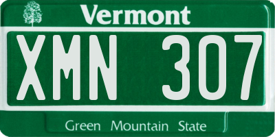 VT license plate XMN307