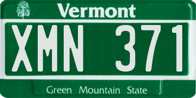 VT license plate XMN371