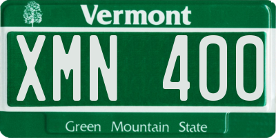 VT license plate XMN400