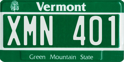 VT license plate XMN401