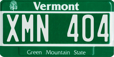 VT license plate XMN404