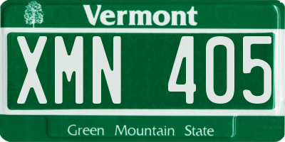 VT license plate XMN405