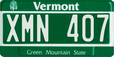 VT license plate XMN407