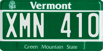 VT license plate XMN410