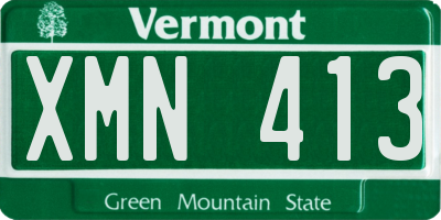 VT license plate XMN413