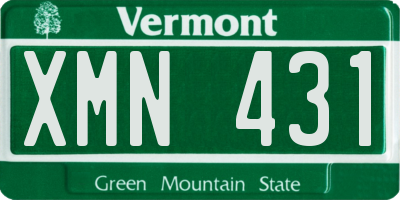 VT license plate XMN431