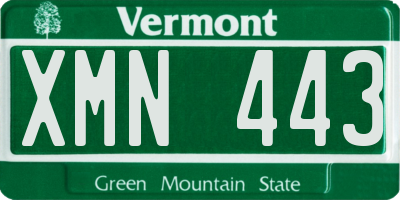 VT license plate XMN443