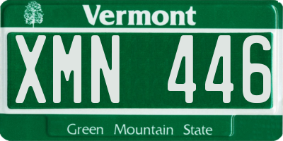 VT license plate XMN446