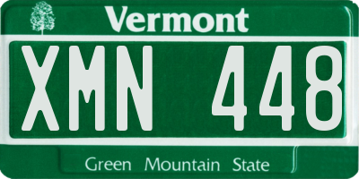 VT license plate XMN448