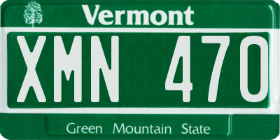 VT license plate XMN470