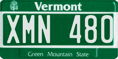 VT license plate XMN480