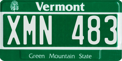 VT license plate XMN483