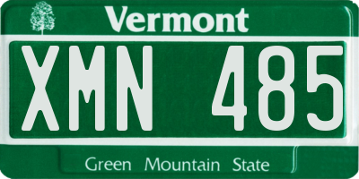 VT license plate XMN485