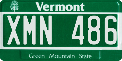 VT license plate XMN486