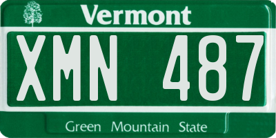 VT license plate XMN487