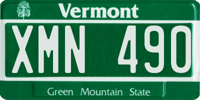 VT license plate XMN490