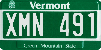VT license plate XMN491