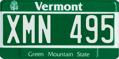 VT license plate XMN495