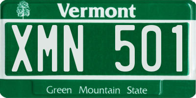 VT license plate XMN501