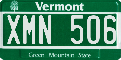VT license plate XMN506