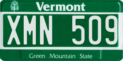 VT license plate XMN509