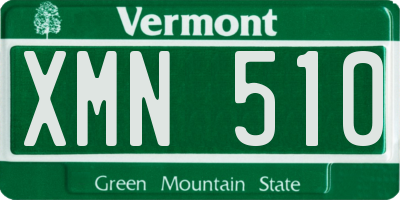 VT license plate XMN510