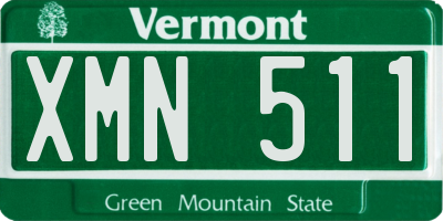 VT license plate XMN511