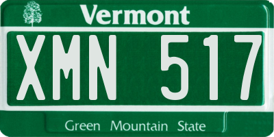 VT license plate XMN517