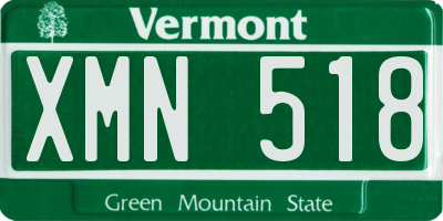 VT license plate XMN518