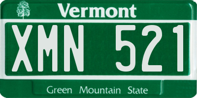 VT license plate XMN521