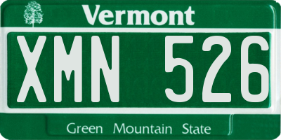 VT license plate XMN526